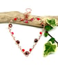 Copper Heart Decoration, Orange and Pink