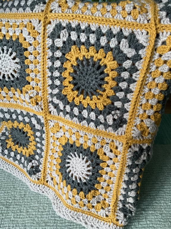 Handmade Granny Square Blanket – Heart & Hand Collection