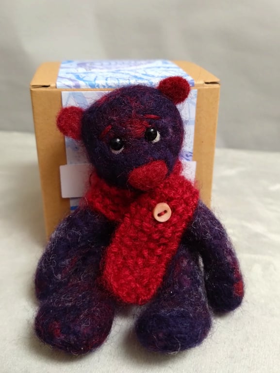 Needle felted little teddy bear