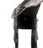 Upcycled Black Silver Sequin Blazer Cape Gothic Boho Alternative Statement Wear - Image 5