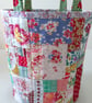 Cotton Patchwork Quilt Bucket Bag, Fabric Basket, Project Bag - Image 7