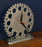 A one off motorcycle themed aluminium sprocket clock