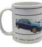 Subaru Impreza WRX Sti 2003 - 11oz Ceramic Mug - Plain or Design with Stripes - Image 2