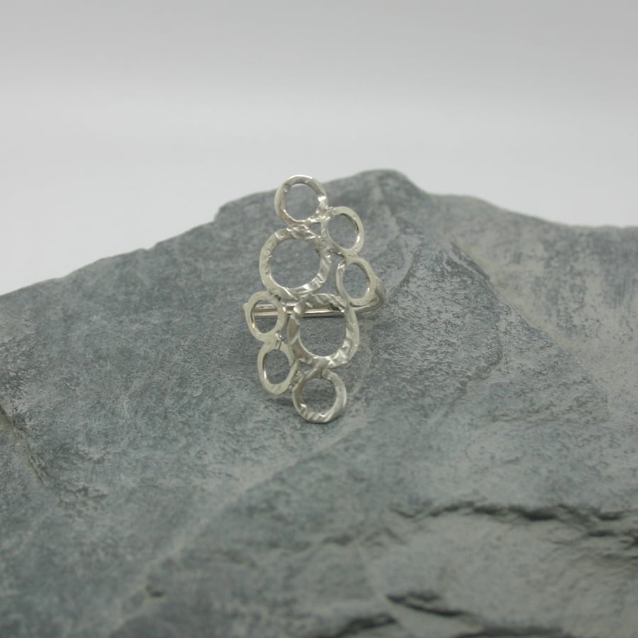 Sterling Silver textured bubble ring