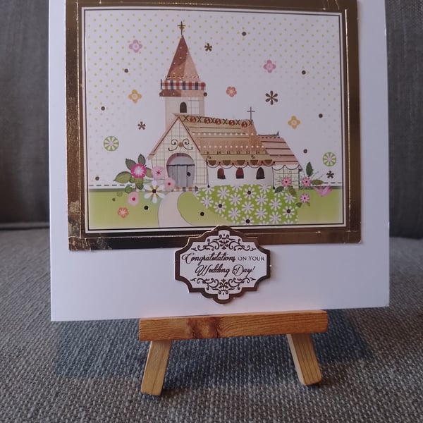 Church Wedding Day handmade card