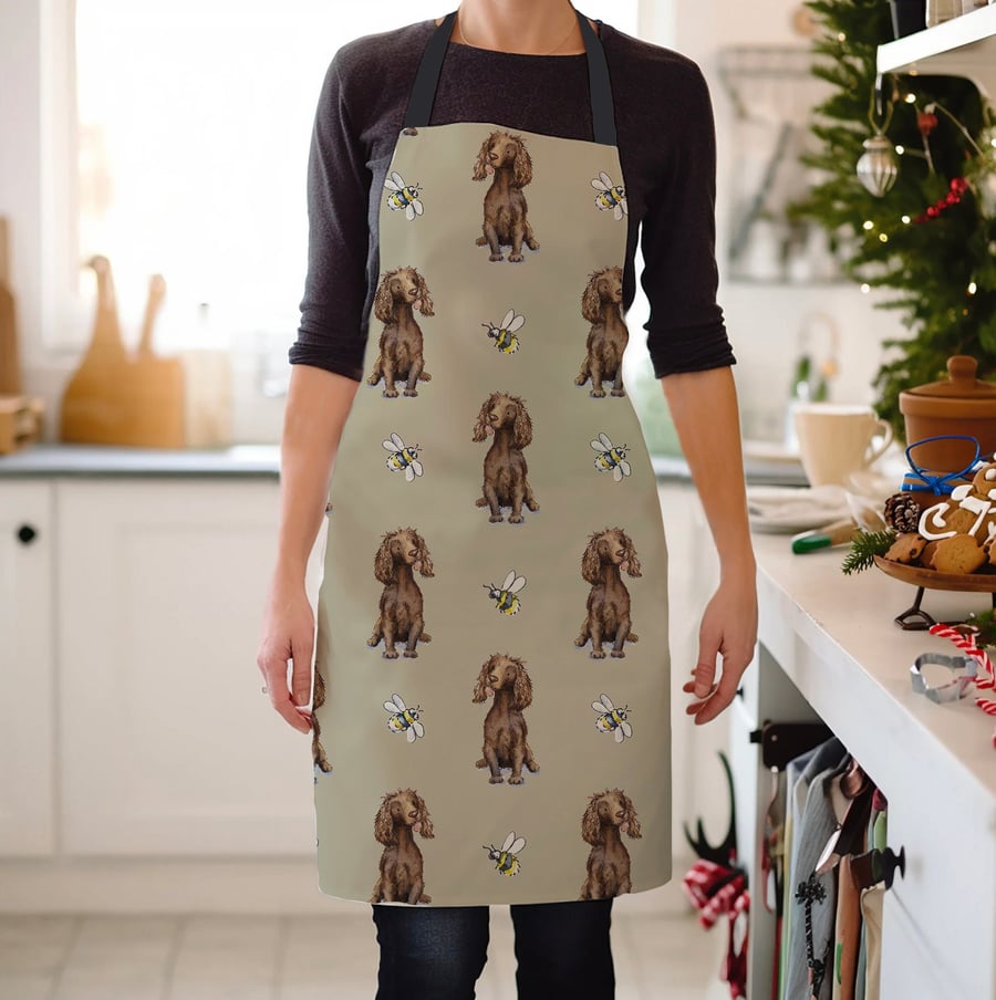 Cocker Spaniel (Working) Liver and Bee Apron
