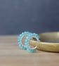 Amazonite Gemstone Hoop Earrings in Sterling Silver - Boho Crystal Small Hoops - Image 3