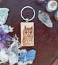 Long eared owl pyrography keyring  - Image 3