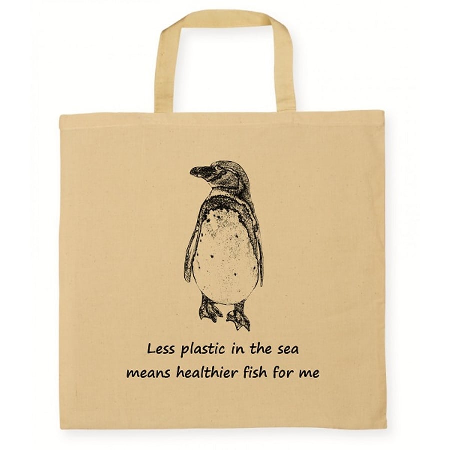Penguin Cotton Tote Shopping Bag