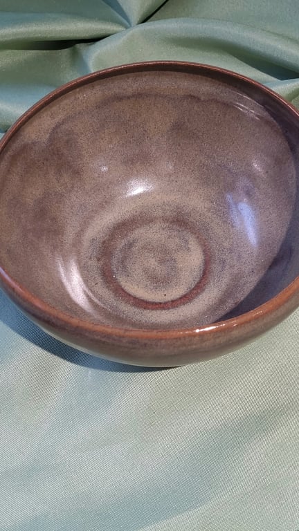 Large Green-brown Bowl Handmade Pottery