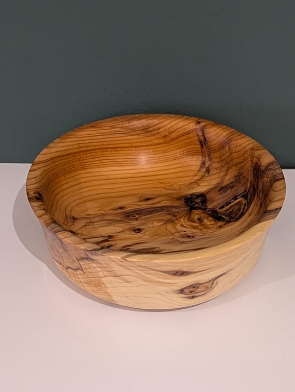 Wooden Bowl - Yew Wood, Shaped by hand, grown by time