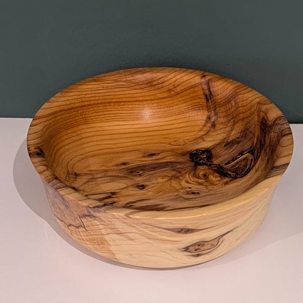 Wooden Bowl - Yew Wood, Shaped by hand, grown by time