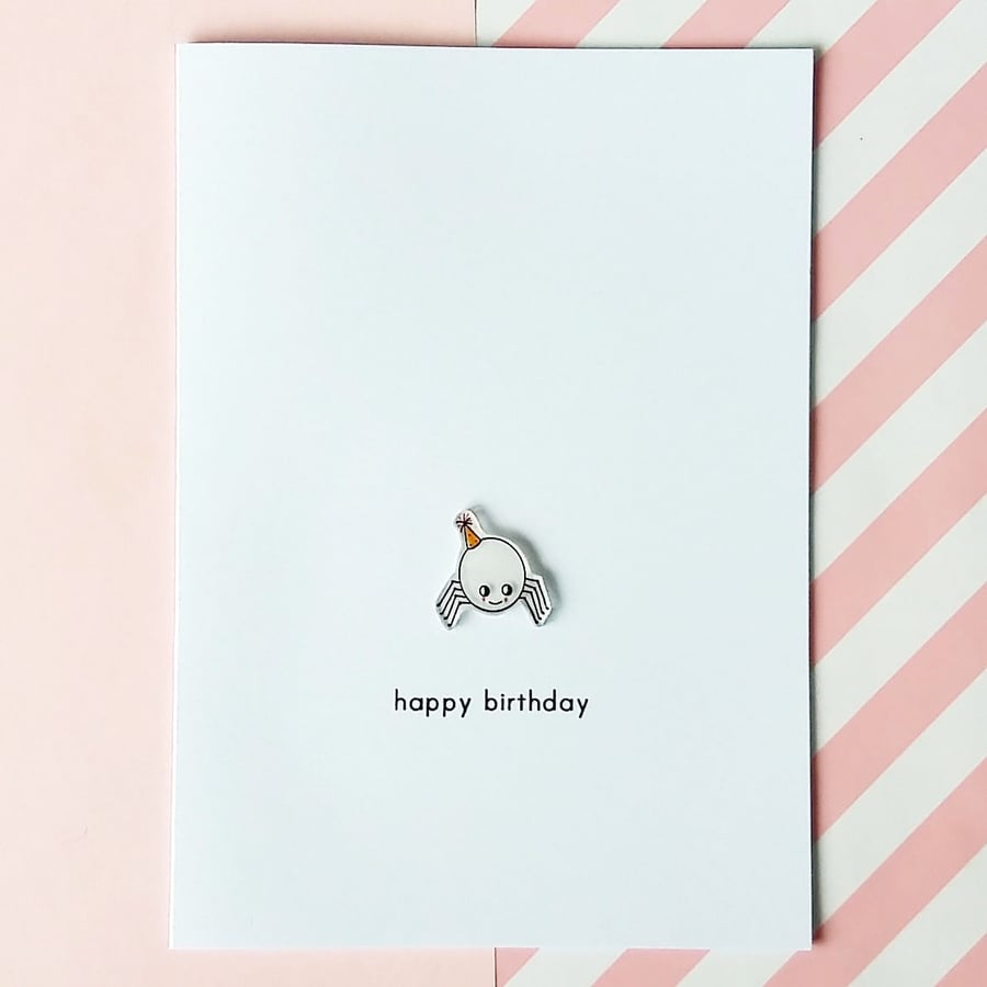 birthday card - happy birthday - simon spider - handmade card 
