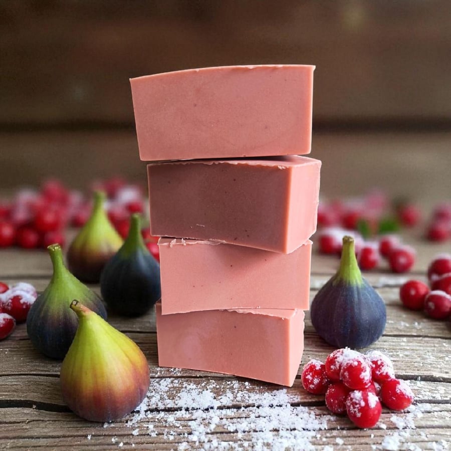 Festive Fig and Snowberry Goats Milk Soap