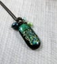 Dichroic Glass and Copper Necklace with Pearls - Image 3
