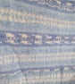 Hand Knitted Baby Blanket Blue Fair Isle Pram Blanket Gender Neutral - Image 3