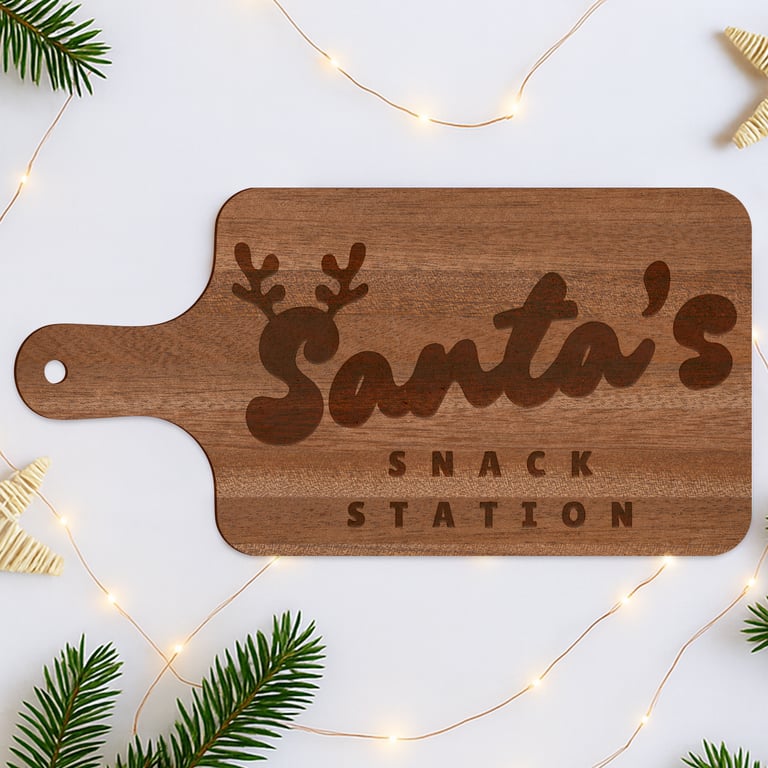 Santa Snack Station Board 3: Christmas Eve Tradition Milk & Cookies Tray 