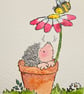 A4 card topper page using Penny Black stamps - Hedgehogs - Image 3