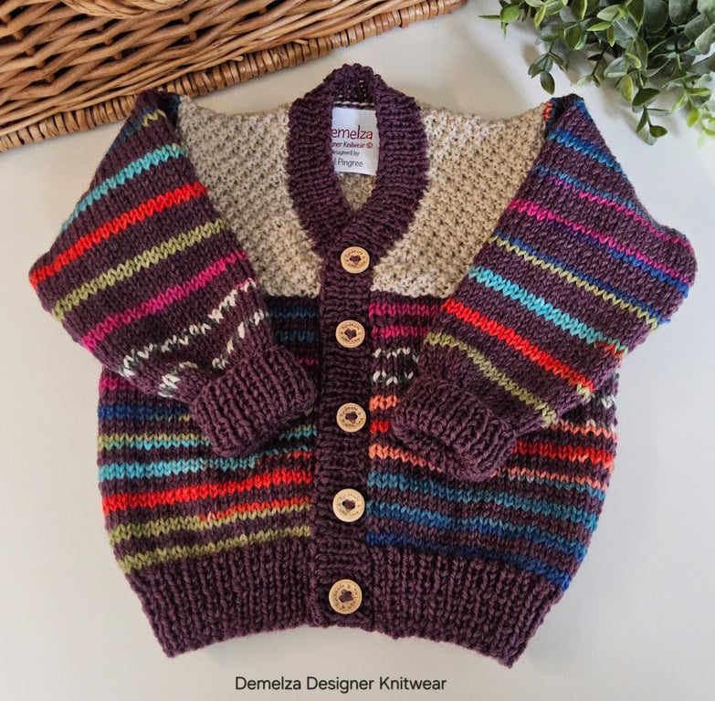 Designer Jaeger Merino Wool Baby Cardigan 9-18 months size 