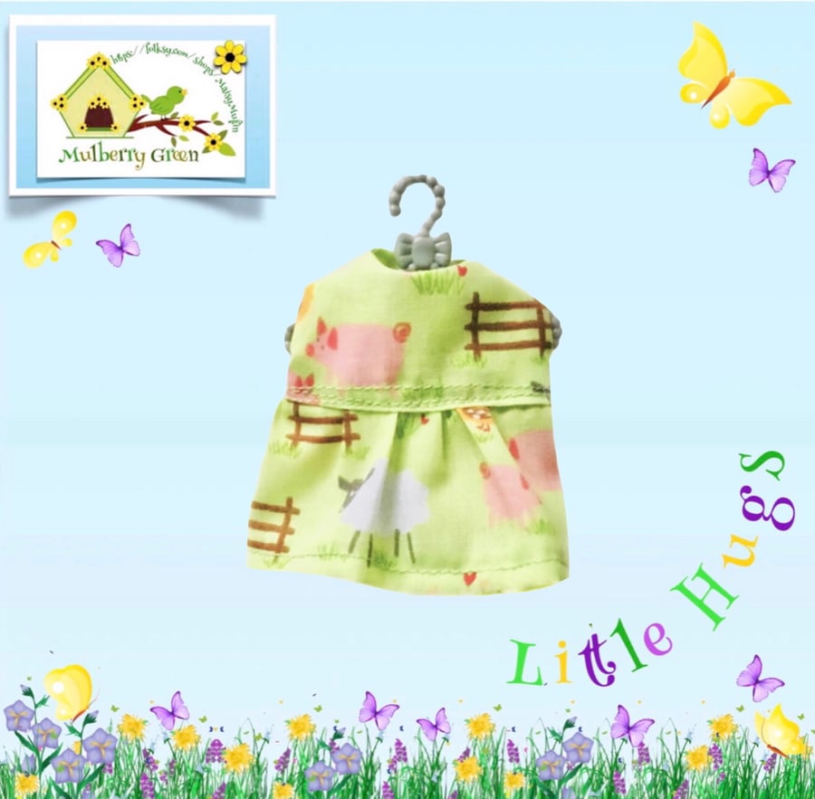 Reserved for Kat Mulberry Farm Dress to fit the Little Hugs dolls 