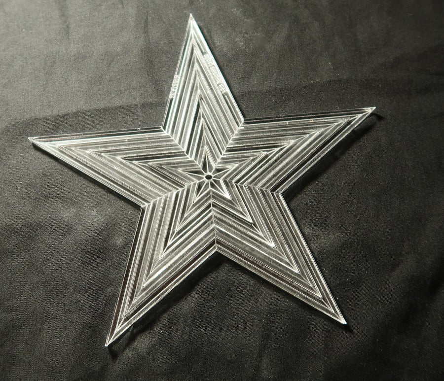 Star template stencil for christmas cards decorations crafts 6 interlocking size