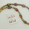 Bright Multicoloured paper beaded necklace