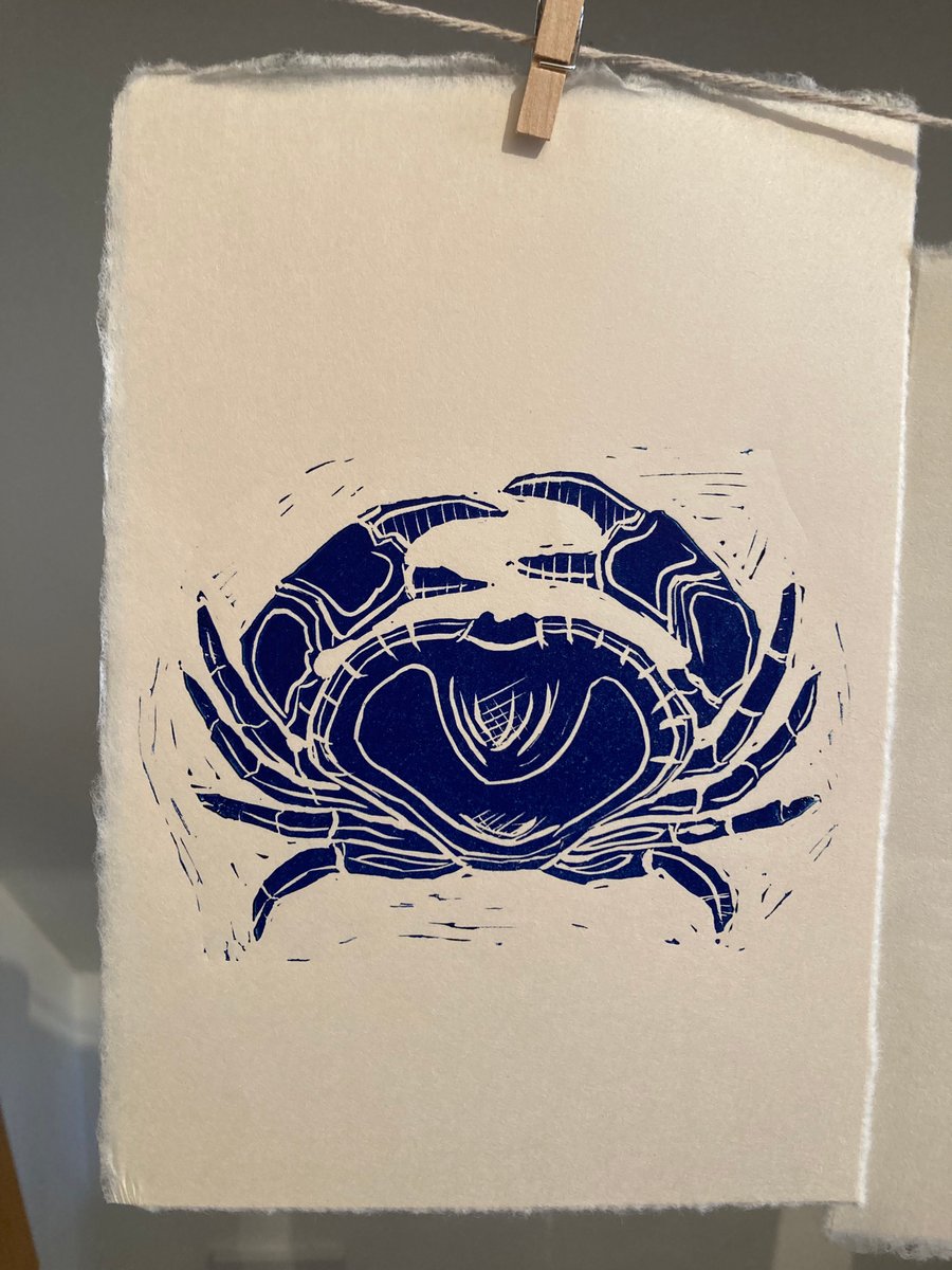 Marine framed lino prints