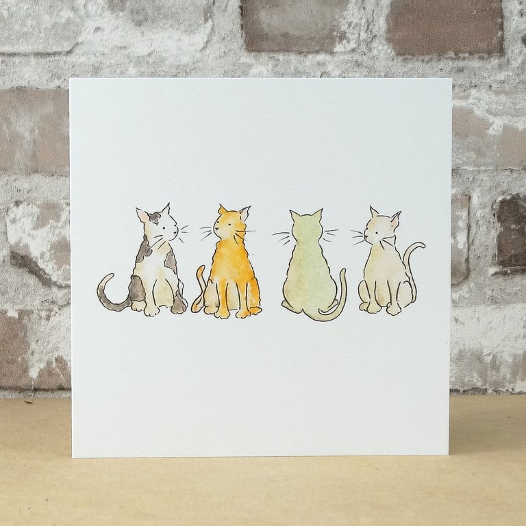 Cat Card Blank Greeting card