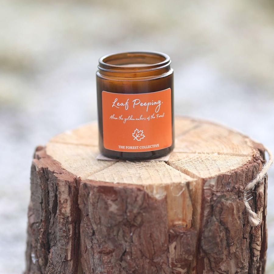 Leaf Peeping - sandalwood candle - Scented Candle - Birthday Gift -handpoured ca
