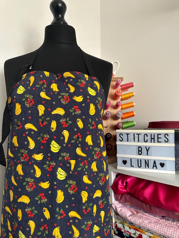 Fruit Apron, Fruit Print Apron, Womens Apron, Kitchen Apron, Handmade Apron
