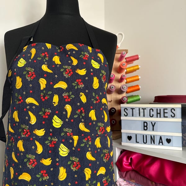 Fruit Apron, Fruit Print Apron, Womens Apron, Kitchen Apron, Handmade Apron