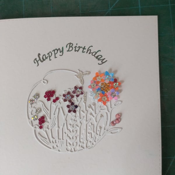Pretty floral birthday card 