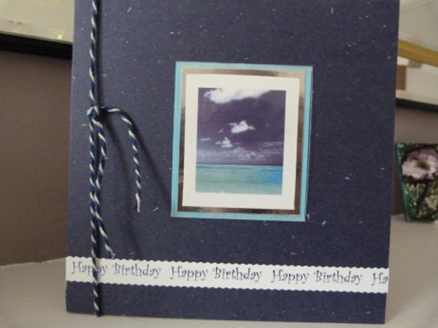 Tropical Sea View Male Birthday Card