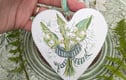 Floral Wooden Heart Decorations