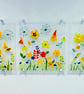 Fused glass  flowers glass art- bespoke to your colours