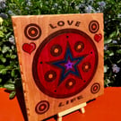 Love life. Wooden plaque 