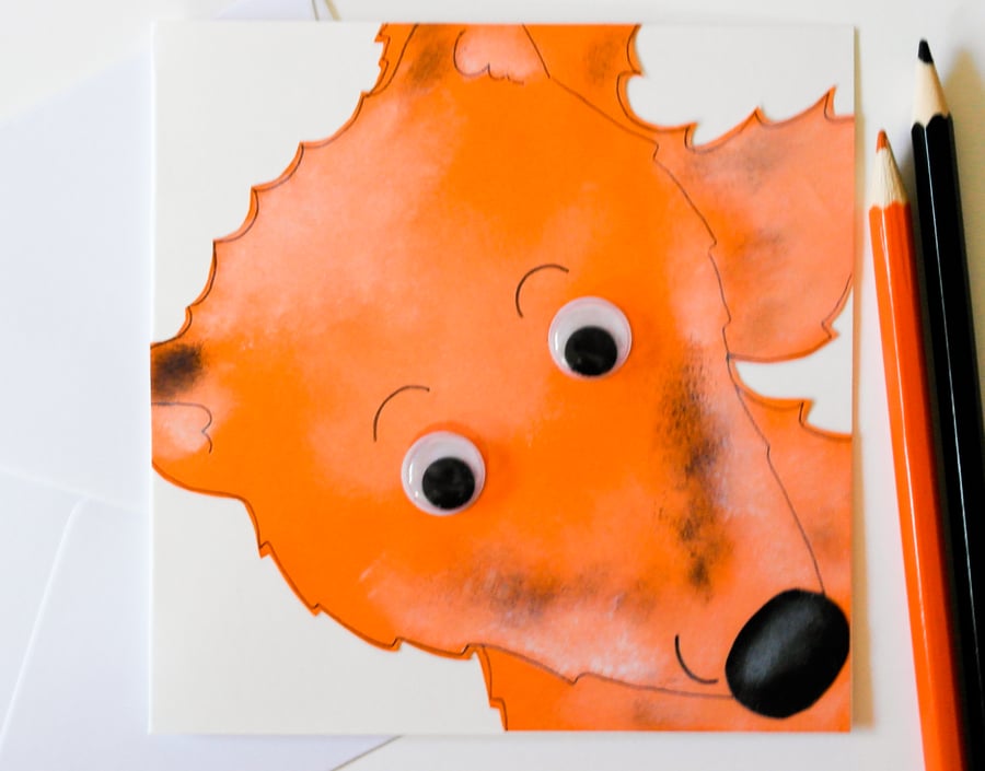 Handmade Fox Greeting Card