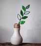 Stained Glass Leaf Suncatcher Vase Decor or Plant Pot Stake - Image 9