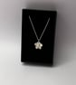 Fine Silver Daisy Pendant on 18 inch Chain - Image 1