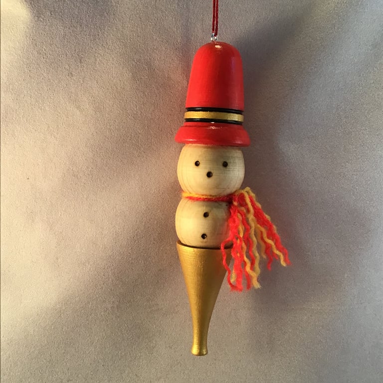 Hanging icicle snowman