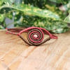 Macrame swirl bracelet two toned