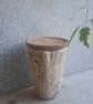Wood effect coffee travel mug-to go cup-takeaway light brown