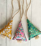 Liberty of London Fabric Christmas Trees Hanging Decorations Set of 3 - Image 1