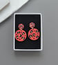 Colourful leopard print circles dangly earrings - Image 8