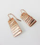 Dangle Copper Enamel Textured Earrings - Image 2