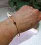 Bangle, Copper and Banded Agate Bracelet. Size 20cms - Image 4