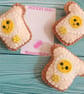 Felt Egg on Toast Pocket Hug and card,pocket buddy,comfort pocket pal. - Image 2