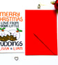 Personalised Christmas Puddings Card for Grandparents, Auntie, Uncle  - Image 2