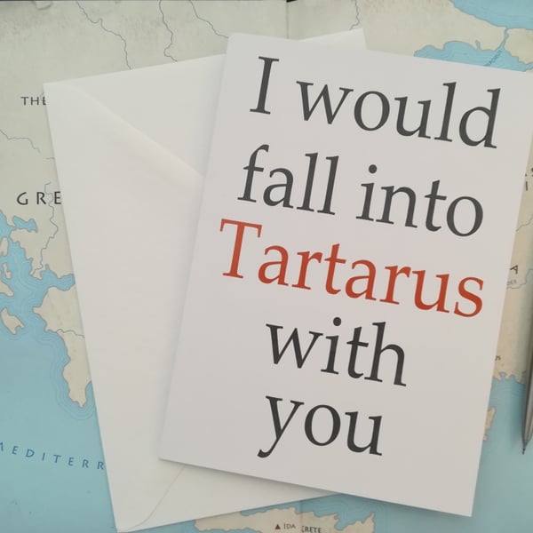  I Would Fall into Tartarus With You Greek Mythology Anniversary Card