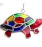 Tortoise Suncatcher Stained Glass Handmade Rainbow 039 Turtle  - Image 6